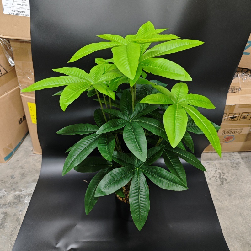 国境を越えた新しい製品模擬緑の植物金のなる木北欧スタイルの床置き盆栽ホームリビングルームの装飾結婚式の緑の造花|undefined