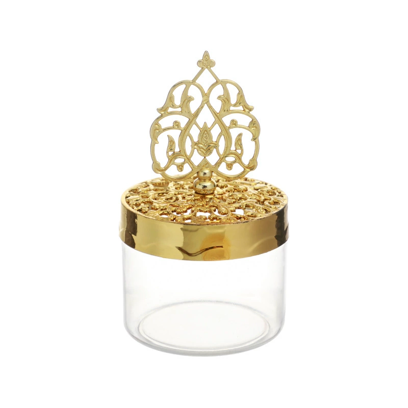 Cross-border golden candy box Middle Eastern Arab wedding party round wedding candy box babyshower electroplating box