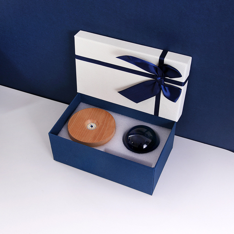 Luminoso ELK bola de cristal 3D tallada noche Luz de madera decoración de escritorio regalo para niñas regalo de cumpleaños al por mayor