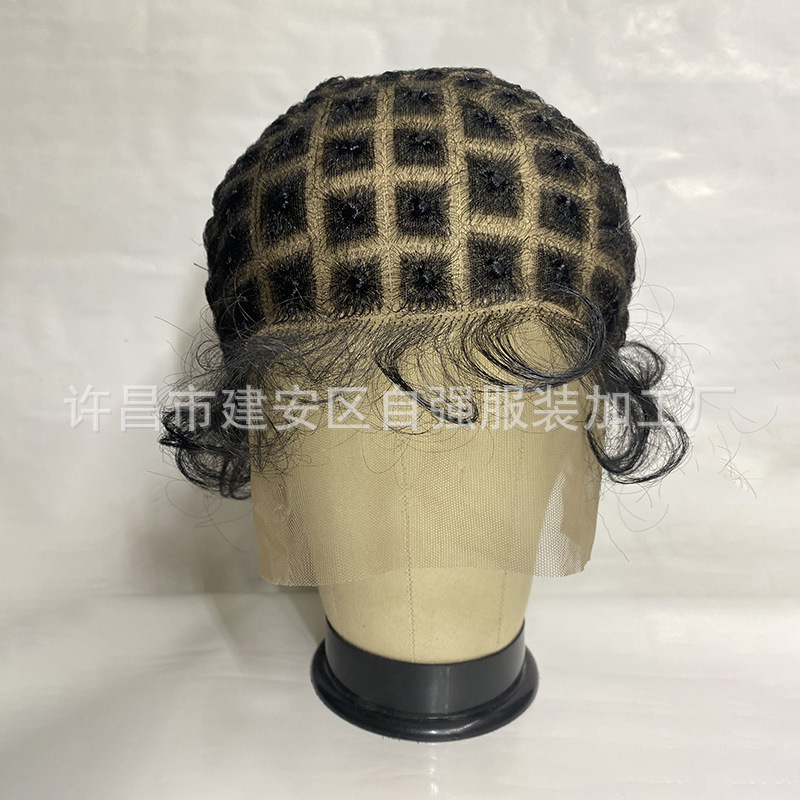 厂家批发假发全蕾丝手织头发钩针Braided Cap with Baby Hair|undefined