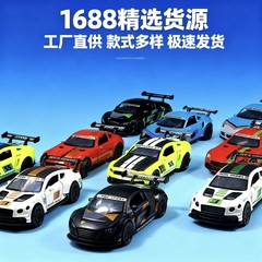 跨境爆品1:36仿真合金车模型儿童玩具回力车可开门生日蛋糕摆件批