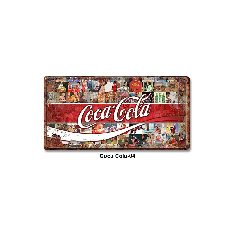Ретро табличка (Coca Cola) 15×30 см, железная настенная декорация для бара и дома