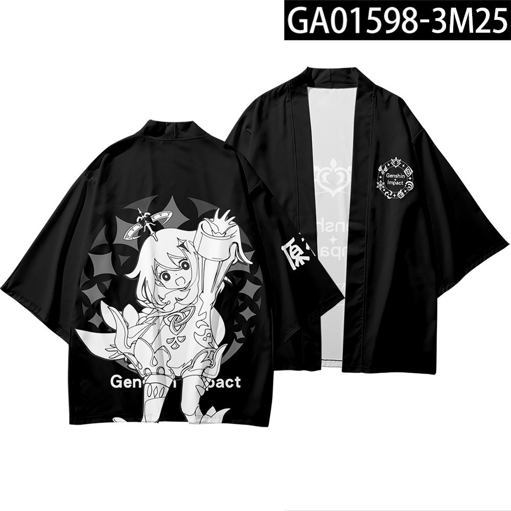 2024 verano anime cosplay dios original Genshin capa Riyue Keli cardigan kimono capa image 23