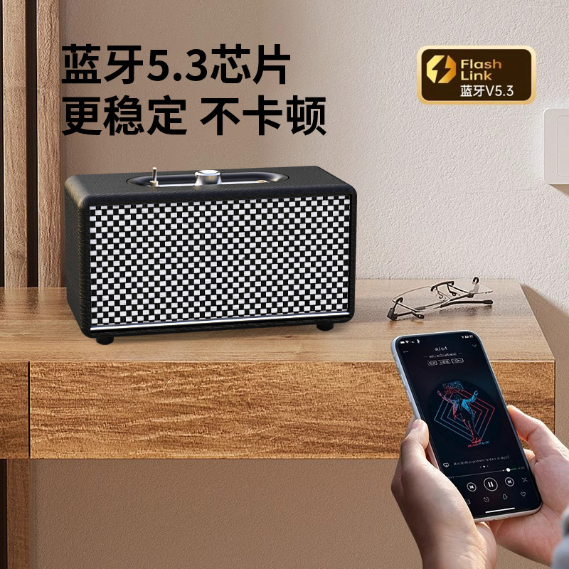 レトロなブルートゥースの音響の高音質の屋外の家庭の客間はサブウーファの発熱の級の無線のブルートゥースのスピーカーを囲んでいます。|undefined
