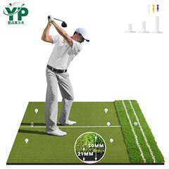 工場直販ゴルフマットスイング練習バッティングマットダブルホワイトラインダブルグラス補助ゴルフバッティングマット