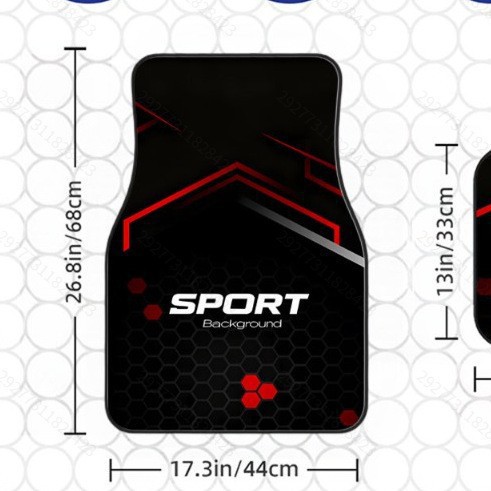 Cross-Border Retro Nordic Style Car Floor Mats Four-Piece Set, Stain-Resistant and Wear-Resistant Floor Mats, Amazon Floor Mats Wholesale