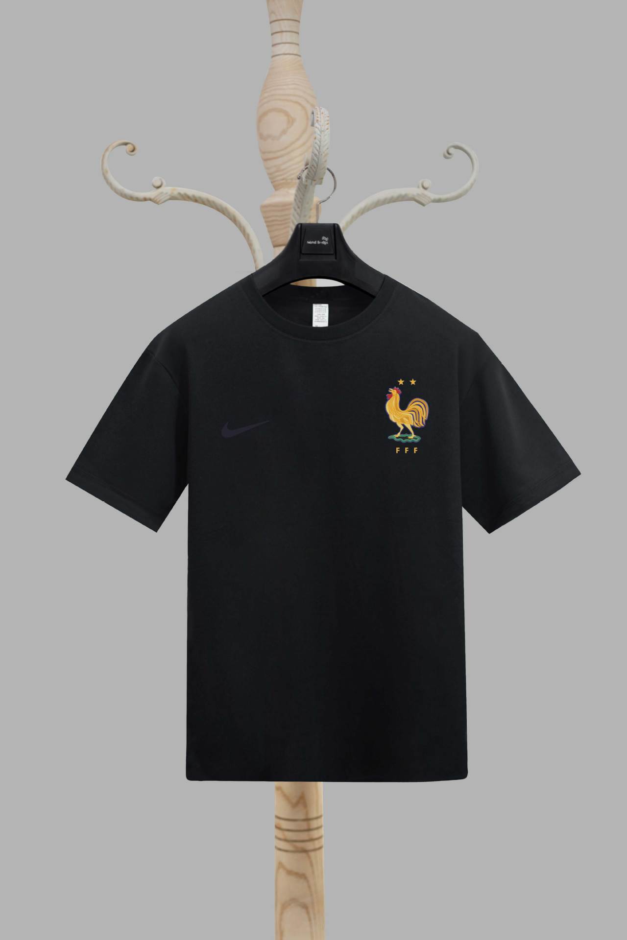 2024 Copa de Europa Francia camiseta 3D impresión digital para hombres deportes deportes holgados transpirables de manga corta con cuello redondo camiseta