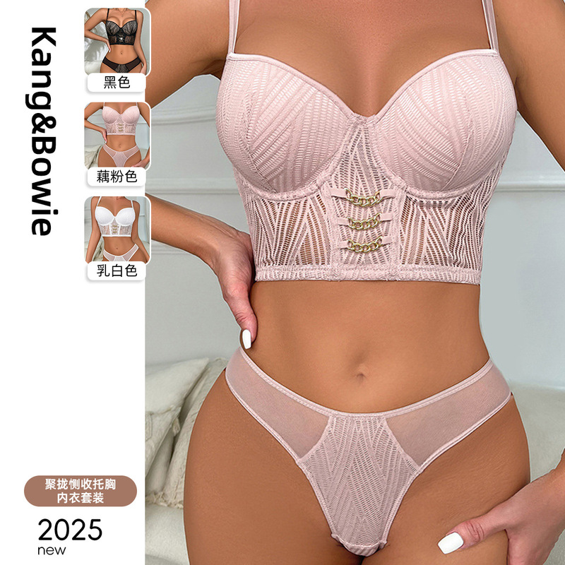 Cross-Border Bra Set Mesh Corset Tummy Control Waist Cincher European and American Mini Corset Waist Cincher Mini Cincher