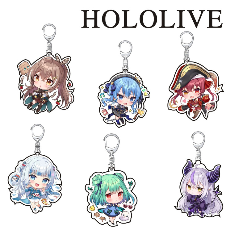Spot Hololive Virtual Anchor Peripheral Acrylic Animation Keychain Summer Color Memorial White Blows Snow Red
