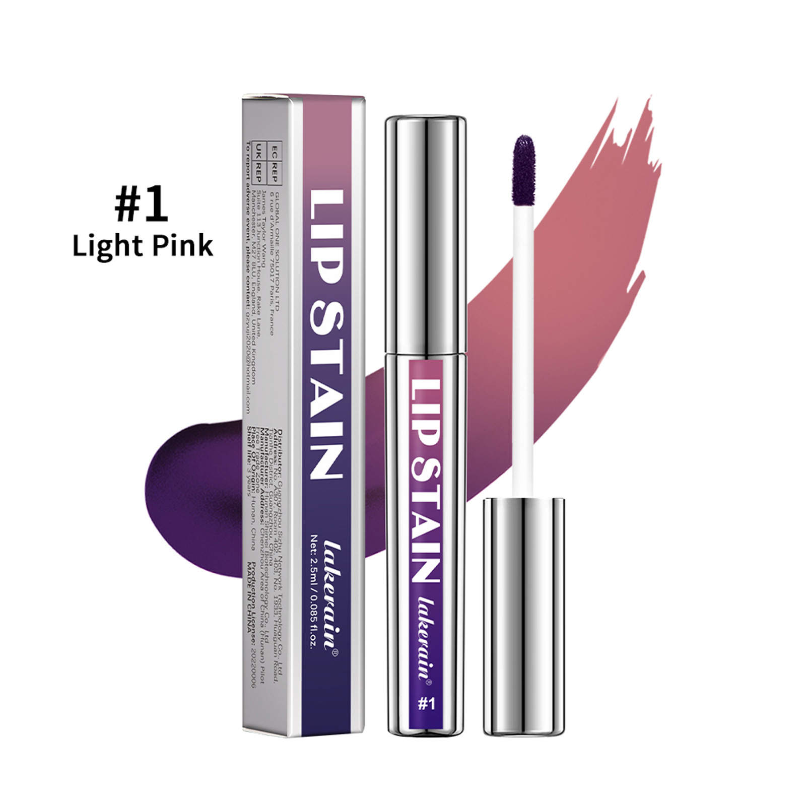 Transfronterizo lacerain tubo de plata rasgar lápiz labial mate es fácil de colorear, impermeable, no es fácil de descolorar lápiz labial rasgar lápiz labial