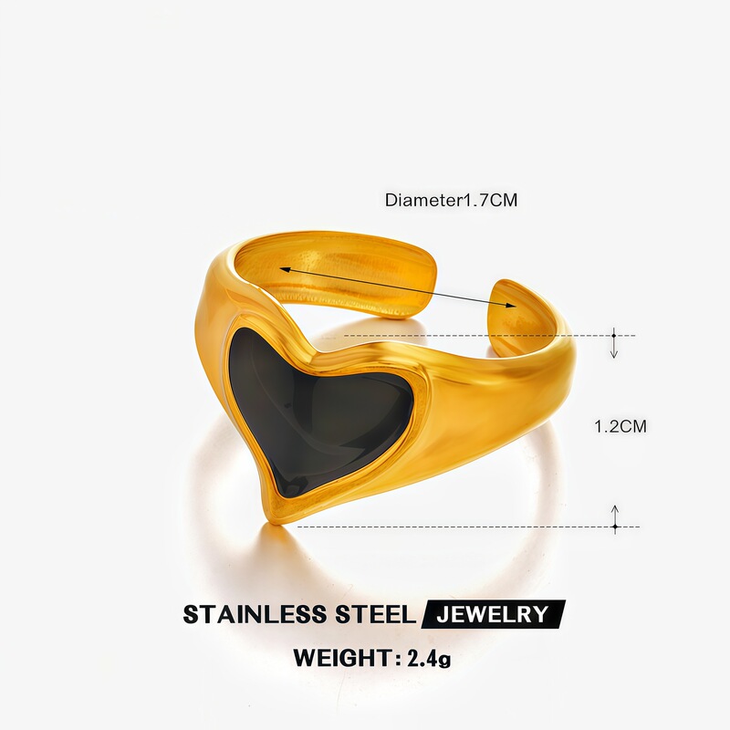 ヨーロッパとアメリカのファッション多用途愛ステンレス鋼リング女性のための 18 k 蝶中空オープンリング油圧ジュエリー卸売|undefined