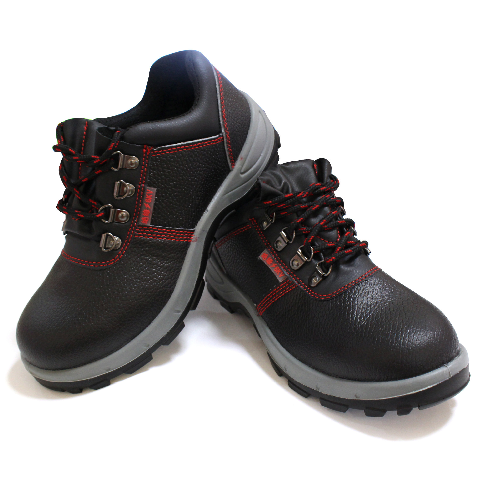 绝缘6KV劳保鞋广州电工防护防砸压花牛皮耐磨透气舒适防砸安全鞋