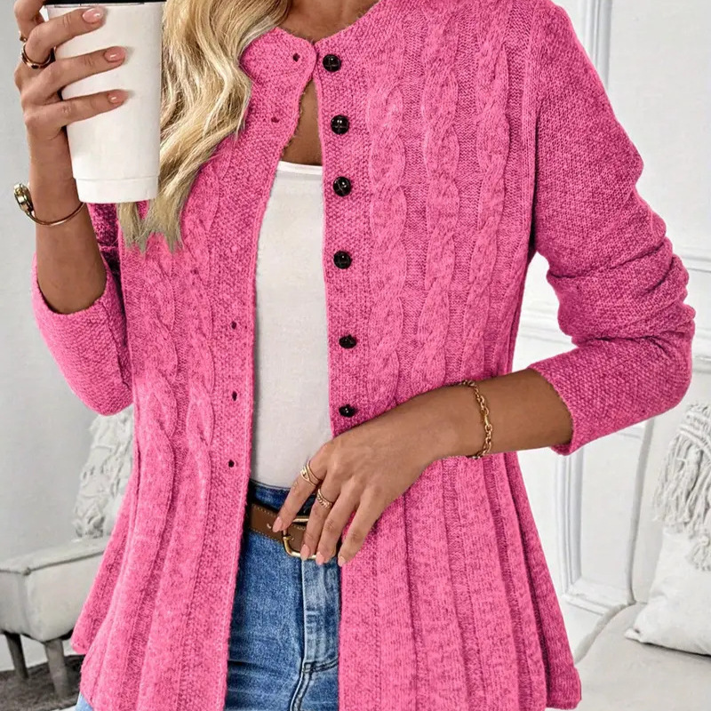 Long-Sleeved Knitted Cardigan Amazon Cross-Border Spring and Autumn New Fashionable Waist-Cinching Sweater for Women Elegant Waist-Cinching Top Cardigan Long-Sleeved Knitted Cardigan Amazon Cross-Border Spring and Autumn New Fashionable Waist-Cinching Sweater for Women Elegant Waist-Cinching Top Cardigan
