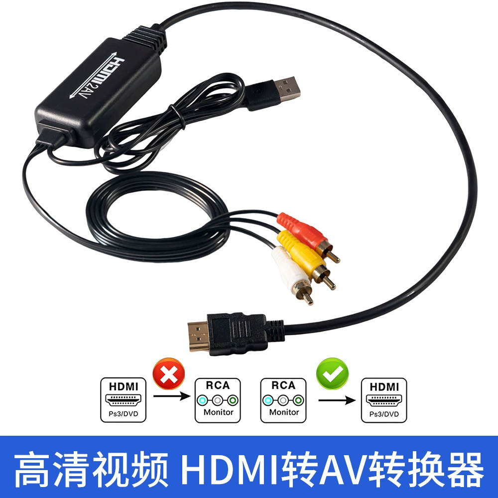 HDMI в AV конвертер HD видео в RCA три лотоса приставка маленький повелитель игровой автомат для телевизора