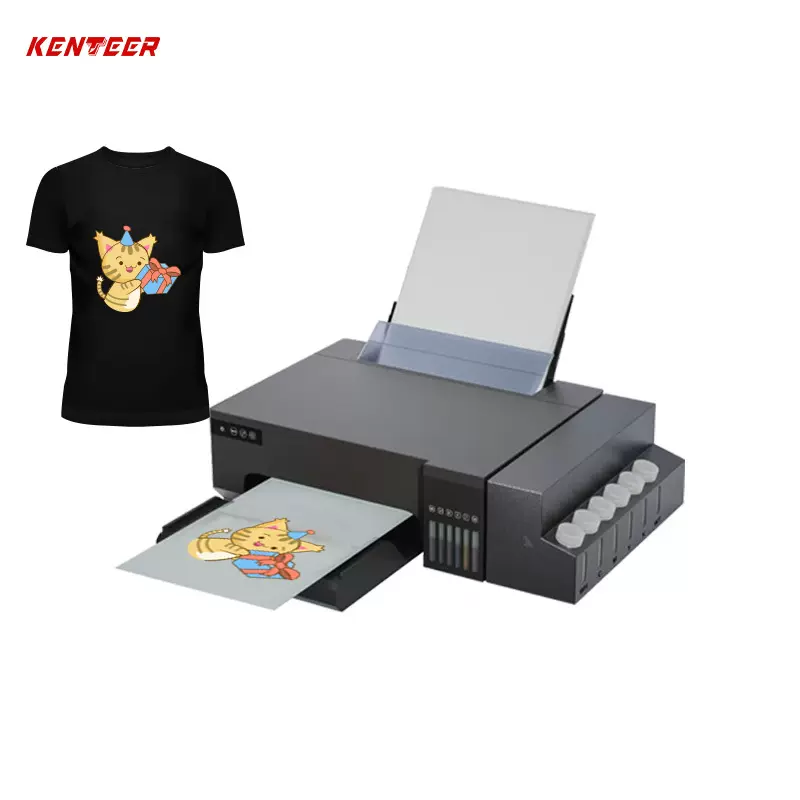 小型DTF打印机适合欧美个性制做智能定时循环DTFL8050白墨打印机