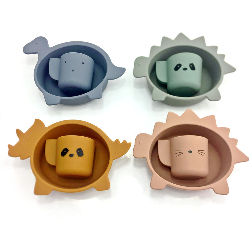 공룡그릇 + 컵 (2종세트/색상비고/고객센터 문의)