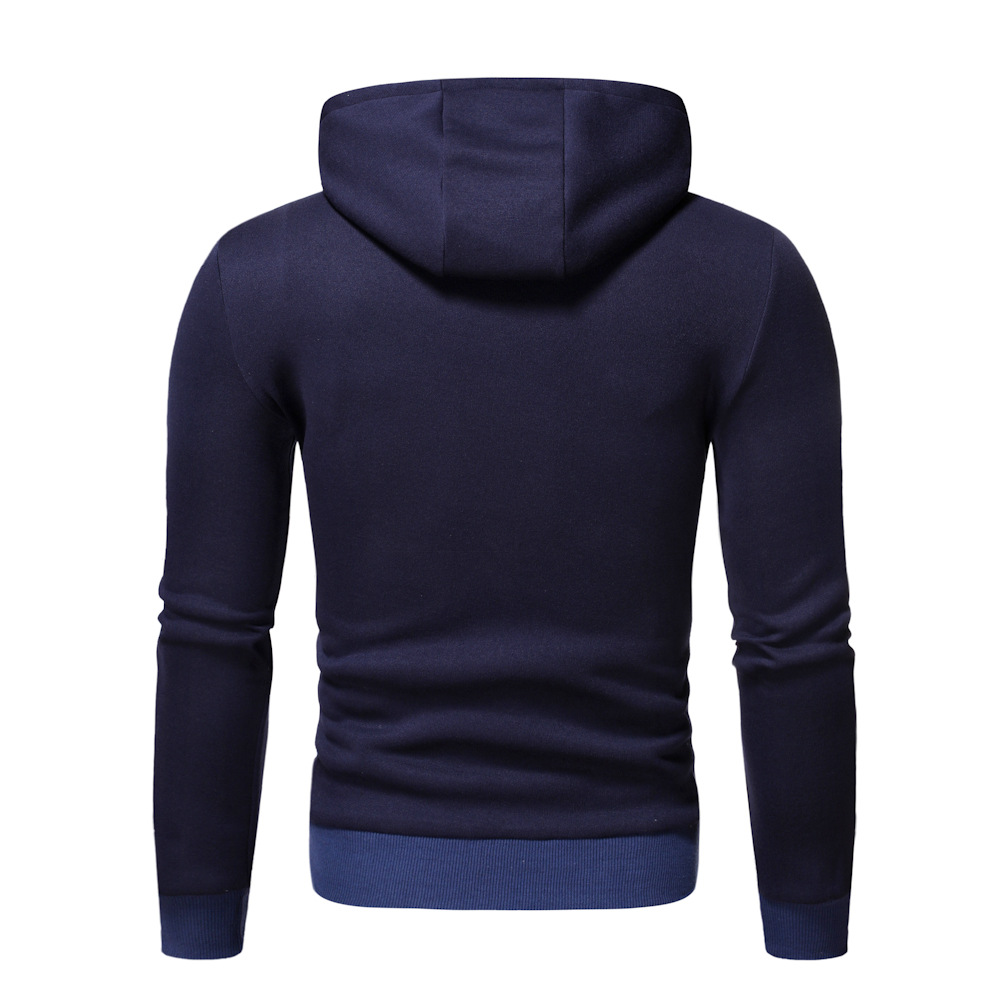 24 Nuovi arrivi Autunno/Inverno: Felpa con cappuccio dal design aperto e decorata con bottoni, taglia grande, pullover color-block_voghion.com