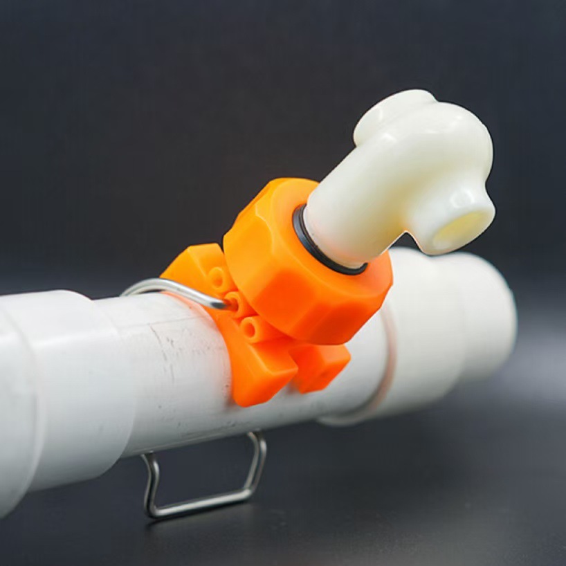 ABS塑料夹扣万向除尘涡流喷嘴 卡管夹扣雾化酸塔喷淋塑料涡流喷嘴