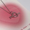 Really cute powder drill, a heart chain, Cupid love powder drill pendant necklace female