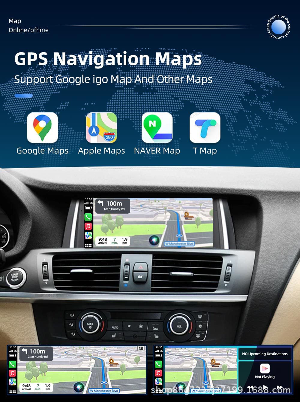 Suitable for Bmw X3 F25 X4 F26 8.8inch Android Bluetooth Car Player Carplay Navigation One