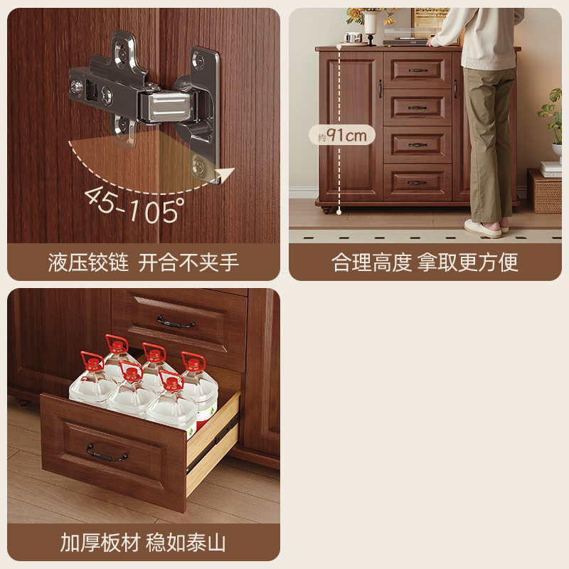 Cómoda americana armario de almacenamiento de dormitorio color de madera maciza nueva sala de estar china armario de cajón armario de almacenamiento