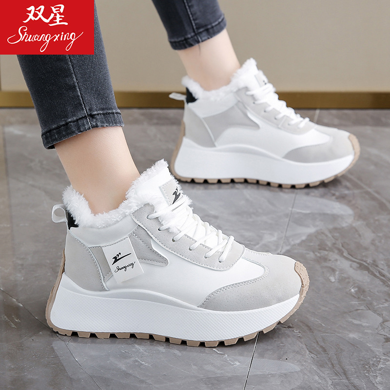 ZGSX-28093高帮加绒加厚保暖运动棉鞋女款冬季新款软底厚底老爹鞋|undefined