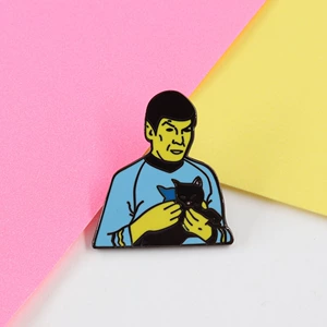 Captain Spoke Take Black Cat Enamel Brooch Science Fiction Animation Metal Brooch Backpack Accessories
