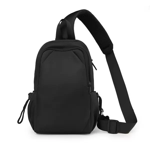 Fashion Trendy Cool Crossbody Bag Men's Chest Bag Large Capacity Lightweight Water-repellent Fabric Chest Backpack Casual Shoulder Bag