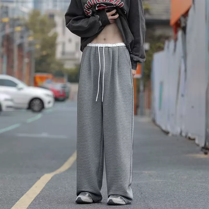 Прилив осенний тренд модные брюки для учащихся младших классов, oversize, свободный прямой покрой
