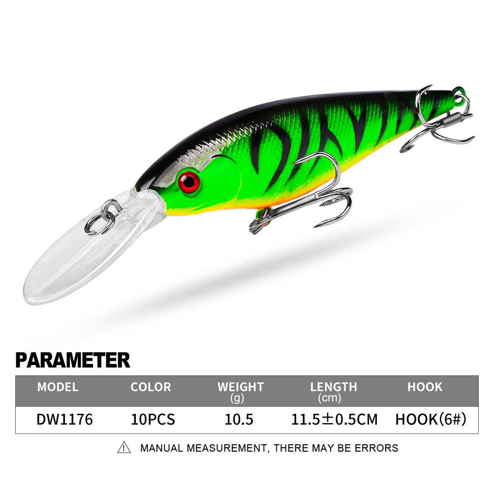 11.5cm Floating Road Asian Bait Plastic Plastic Bait 10.5g hard bait 10 color simulation fake bait DW1176 2