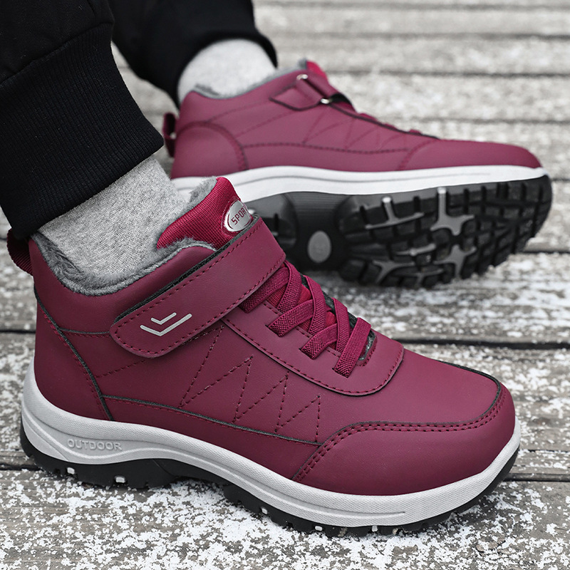 Zapatos de algodón de invierno grandes botas de nieve al aire libre zapatos de caminata caliente grueso pareja OEM botas de algodón personalizadas