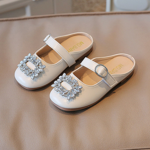 Children's Baotou Half Slippers Girls' Summer Outerwear Fashion Sandals Princess Style Mary Jane Style Girls' Shoes