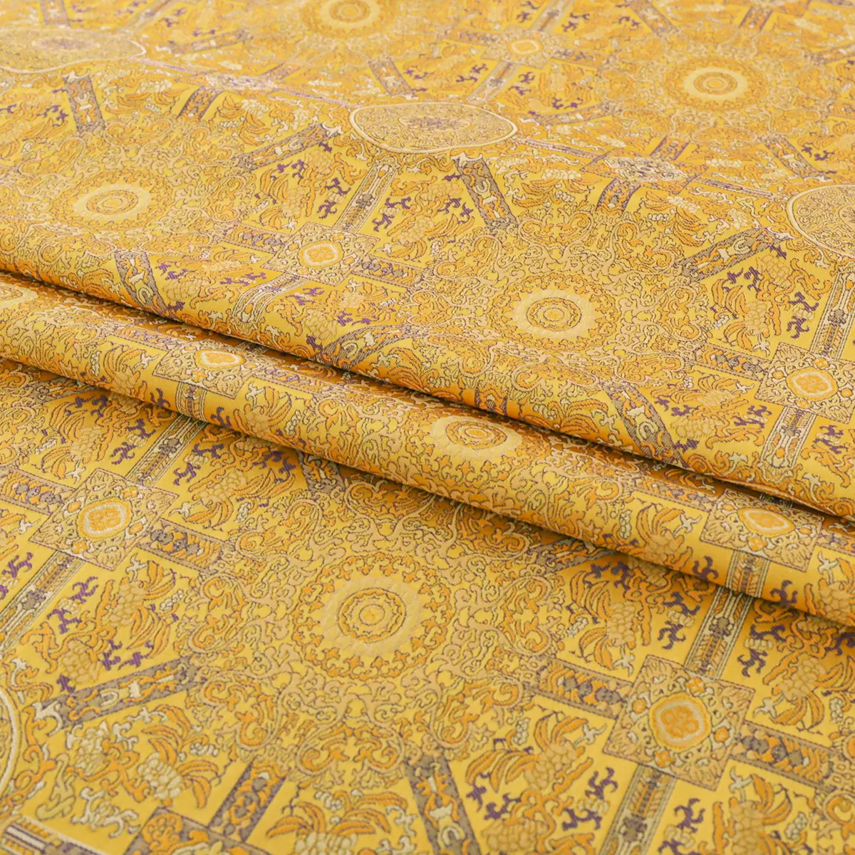 《FS004八达藻井纹》国风服装锦缎面料马甲上衣外套仿宋锦布料