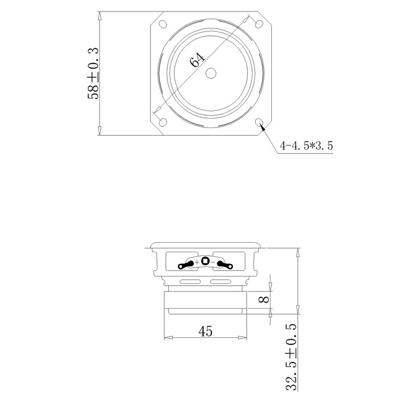 58mm 2.25inch フルレンジスピーカー 4 オーム 15 ワット Y30 高性能磁性鋼ゴムエッジエコーウォールスピーカー|undefined