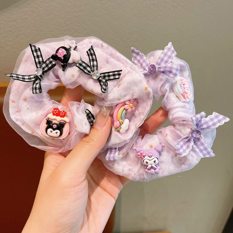 子供用サンリオインテースループキャンディカラーメロディークロミボールヘアリング女の子ポニーテールゴムバンドヘアアクセサリー|undefined