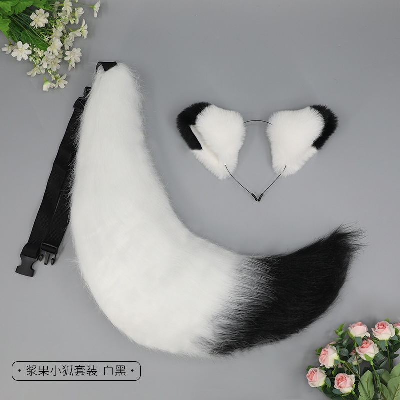 Felpa Lolita zorro oído diadema simulación bestia oído bestia cola cómico exposición Cosplay decorativo zorro oído accesorios para el cabello cola