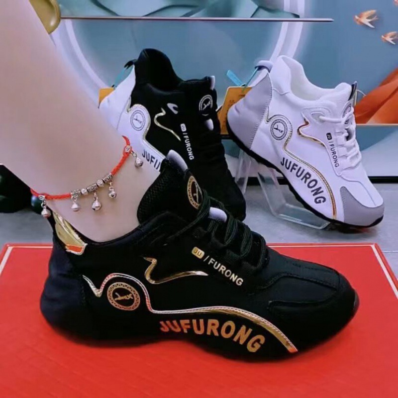 Foreign trade wholesale women's shoes spring new men's and women's sneaker fashion simple thick bottom high lightweight comfortable running shoes
