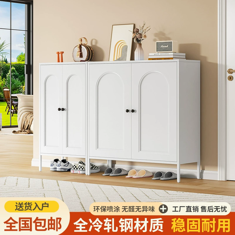 Тумба для обуви для дома, стальная, для прихожей, внутреннего пространства, пылезащитная, со встроенной металлической полкой для обуви, новый китайский стиль.