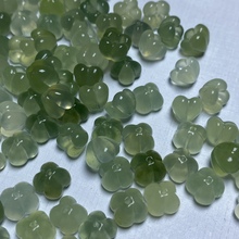 天然岫玉荔枝冻果冻体精致小巧桂花刻雕件DIY手串 隔珠 耳环手工