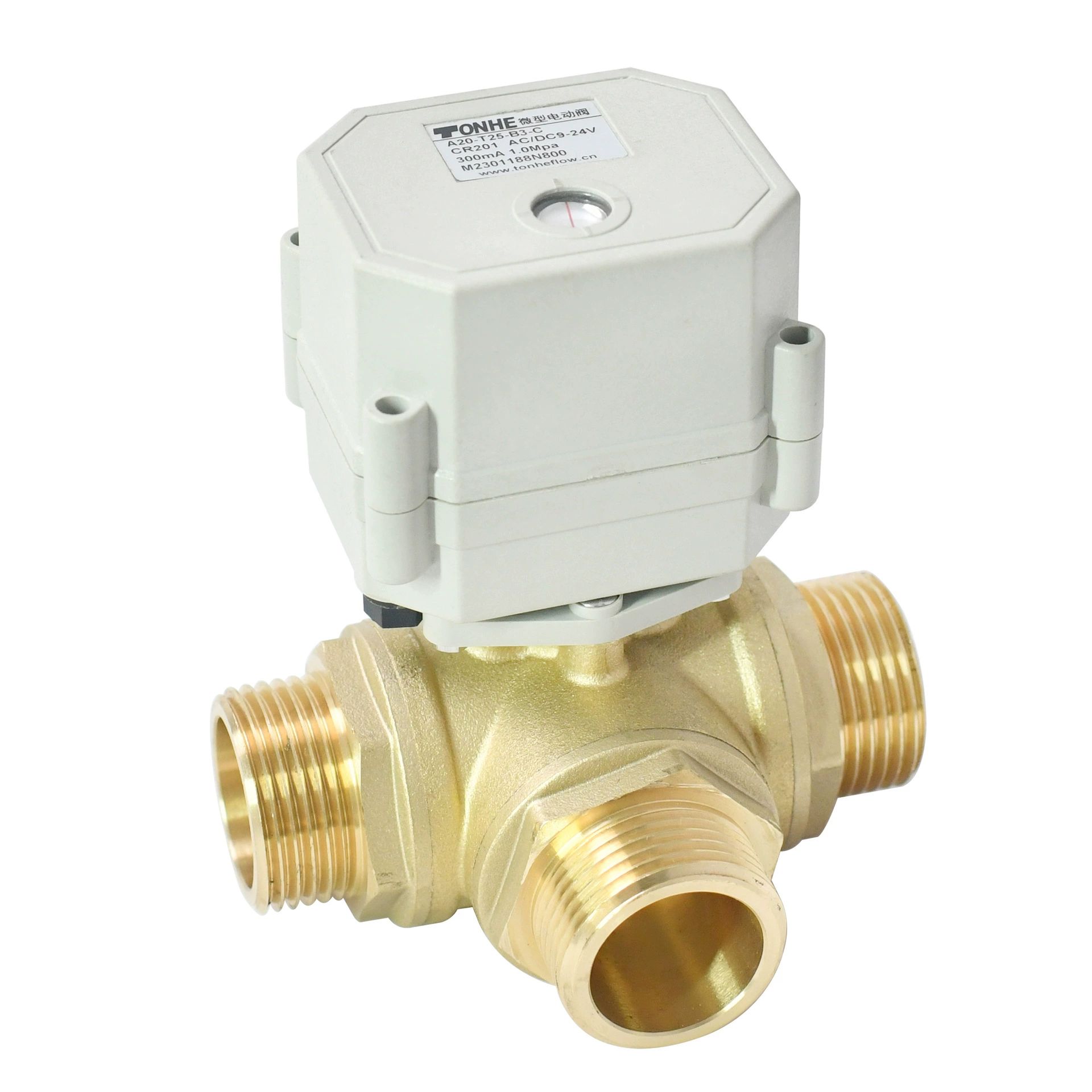 Микроэлектрический шаровой клапан 1inch ручной и автоматический, нормально закрытый, нормально открытый, латунный, с внешней резьбой, трехходовой переключающий клапан типа T/L