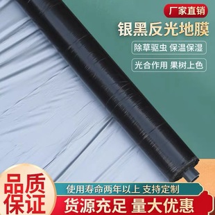 Agricultural Thickened Silver and Black Two-Color Reflective Mulch Film for Weeding, Insulation, Weed Prevention, Planting, and Insect-Proof Plastic Film