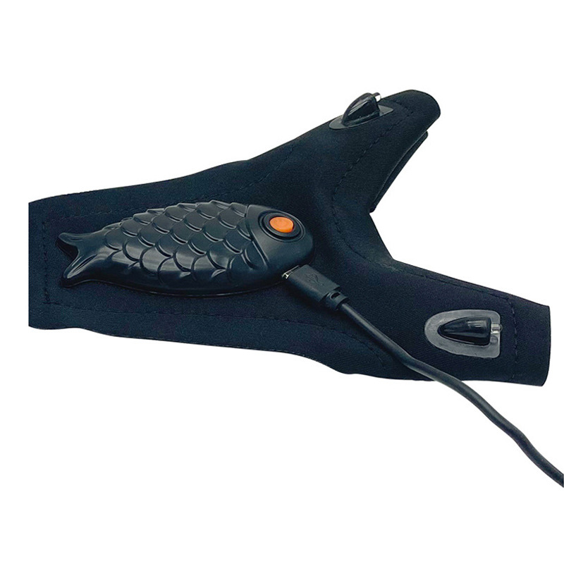 Guantes de pesca con rocío emisor de luz Reparación de tres dedos Reparación de automóviles Dedo Luz de noche Cebo de pesca Suministros de artes de pesca Accesorios de pesca nocturna