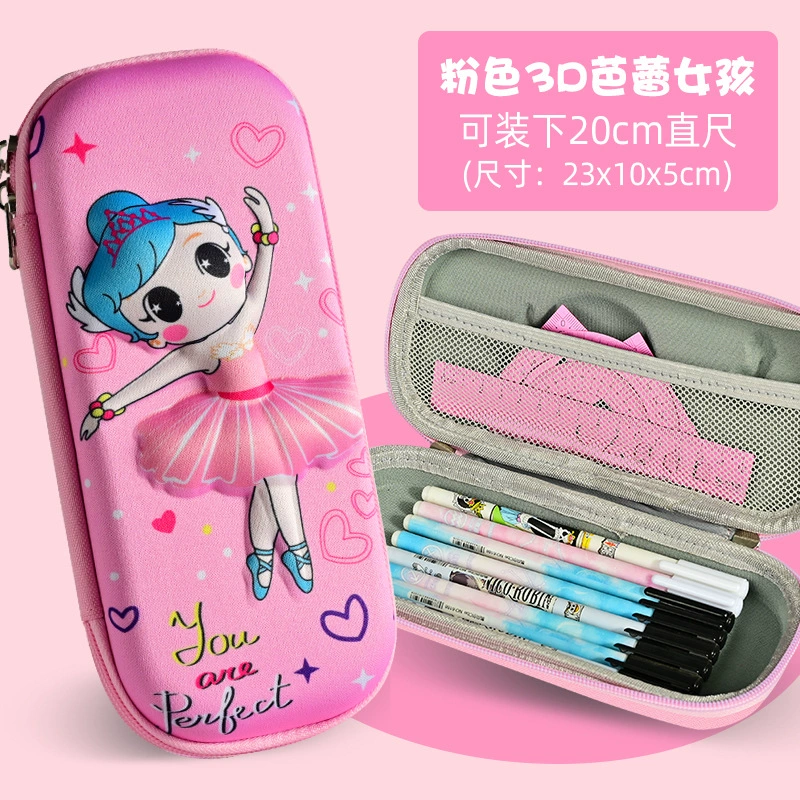 Three dimensional cartoon children's capacious pencil case for elementary school students, wholesale, fall protection