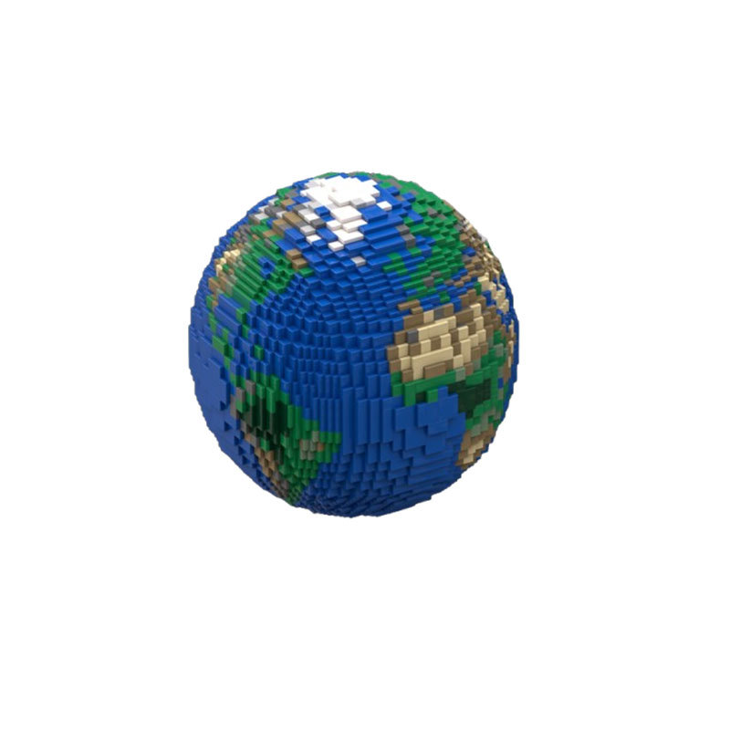 Simulated Earth Building Block Set Diy Model For Creative Play_voghion.com