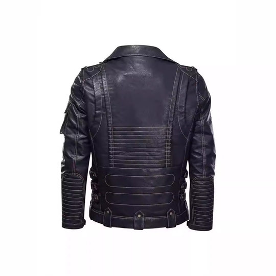 Amazon Outdoor Windproof Jacket Multi-Zipper Multi-Foreign Trade Men's Personalized AliExpress European and American Coat PU Leather