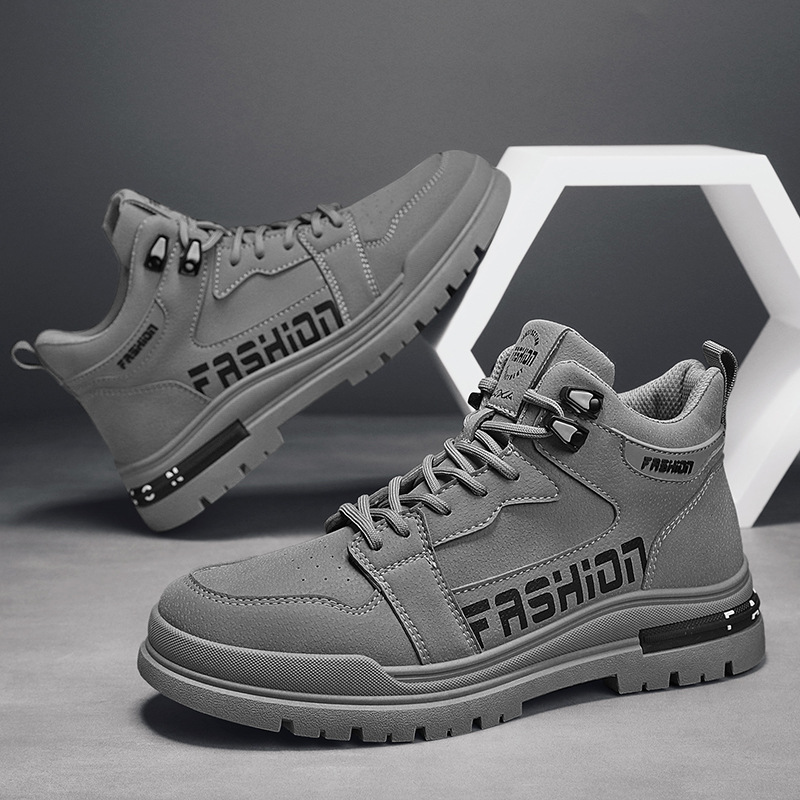 Martin botas zapatos de hombre de otoño alto estilo británico americano botas de herramienta retro al aire libre antideslizante desgaste botas de batalla del desierto