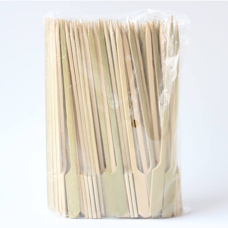 Cadena de fábrica incienso picante palo de bambú caliente cuerda fría 18cm pistola de hierro cadena BANG pollo Guandong Cocina Barbacoa herramienta letras