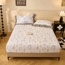 2025新款高克重牛奶绒单床笠秋冬加厚加绒提花雕花床罩床垫保护套
