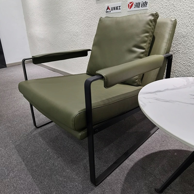 Silla nórdica de sofá individual, sofá perezoso, silla de ocio de hierro de lujo ligero italiano, silla de tigre de sala de estar de apartamento pequeño simple