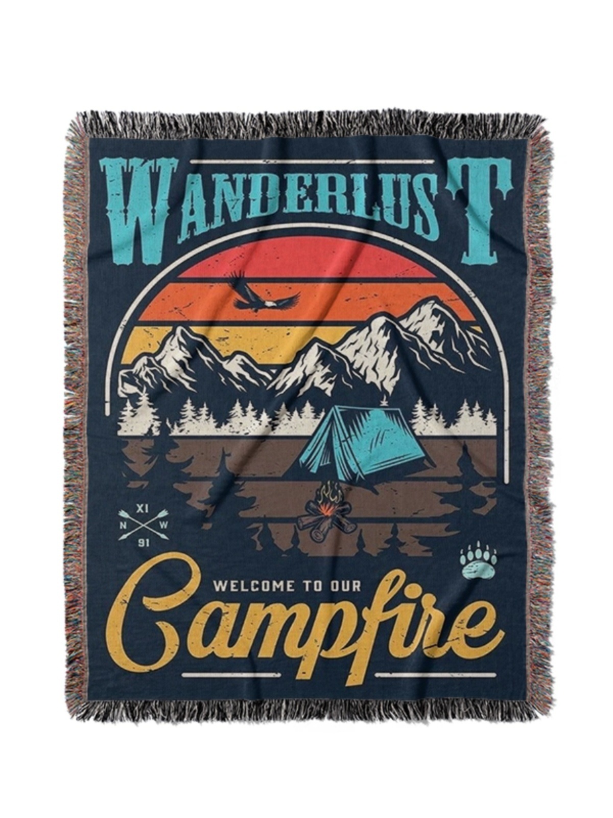 (약간의 불량 및 고아품) 아메리칸 레트로 소파 커버 인스타일 인터넷 연예인 캠핑 담요 도매 도매